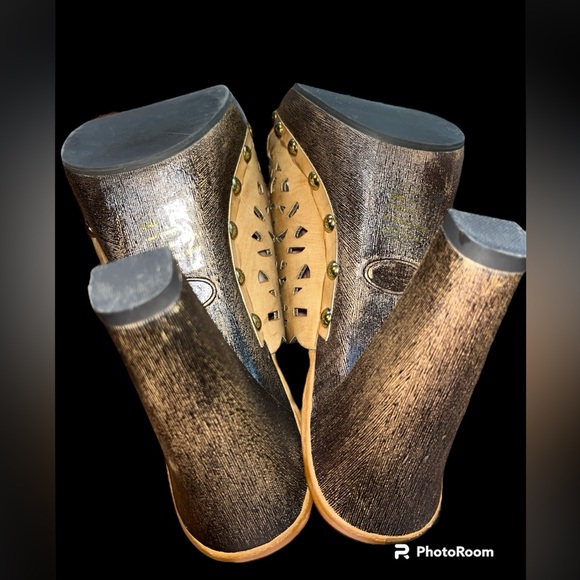 Nadara genuine leather heeled clogs! NIB! - Picture 6 of 7